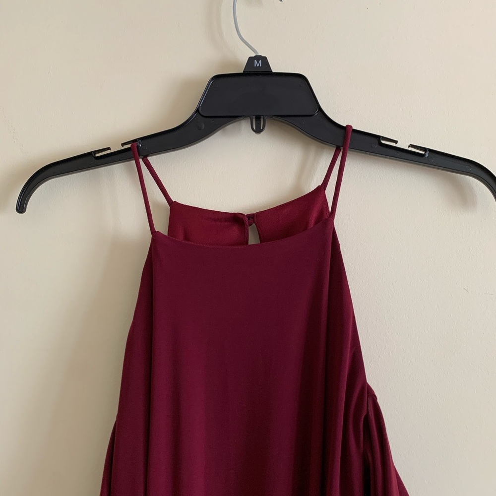 BURGUNDY MIDI DRESS